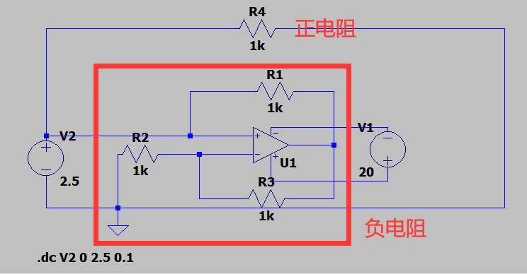 图四 正负电阻并联仿真