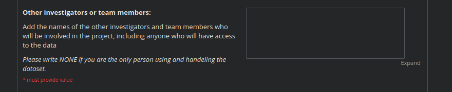 Who will have access to the dataset?