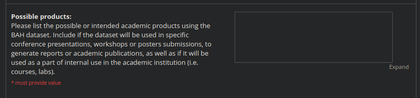 dataset products