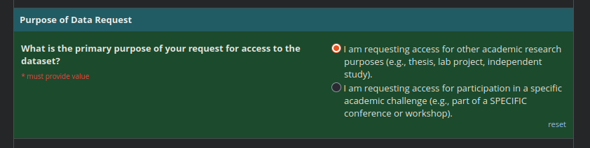request form