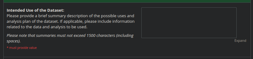 dataset usage