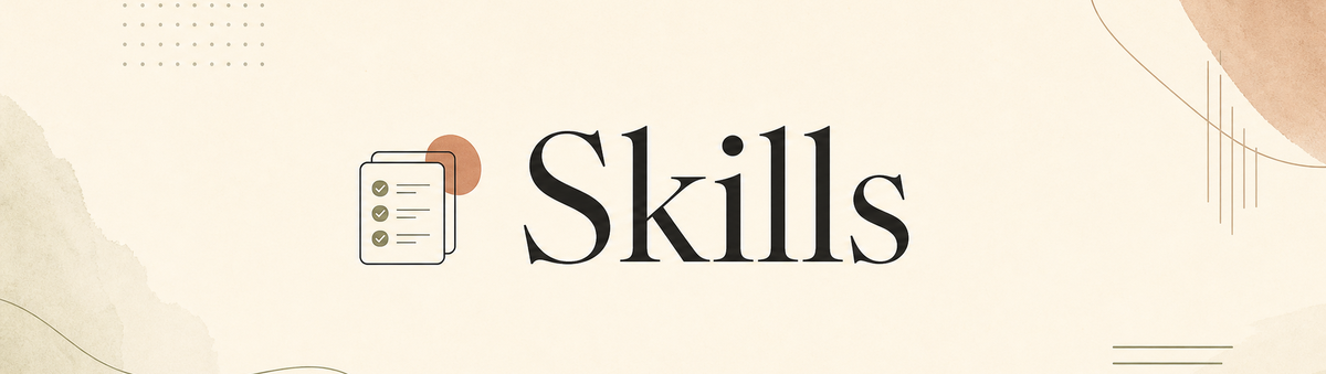 Skills section header