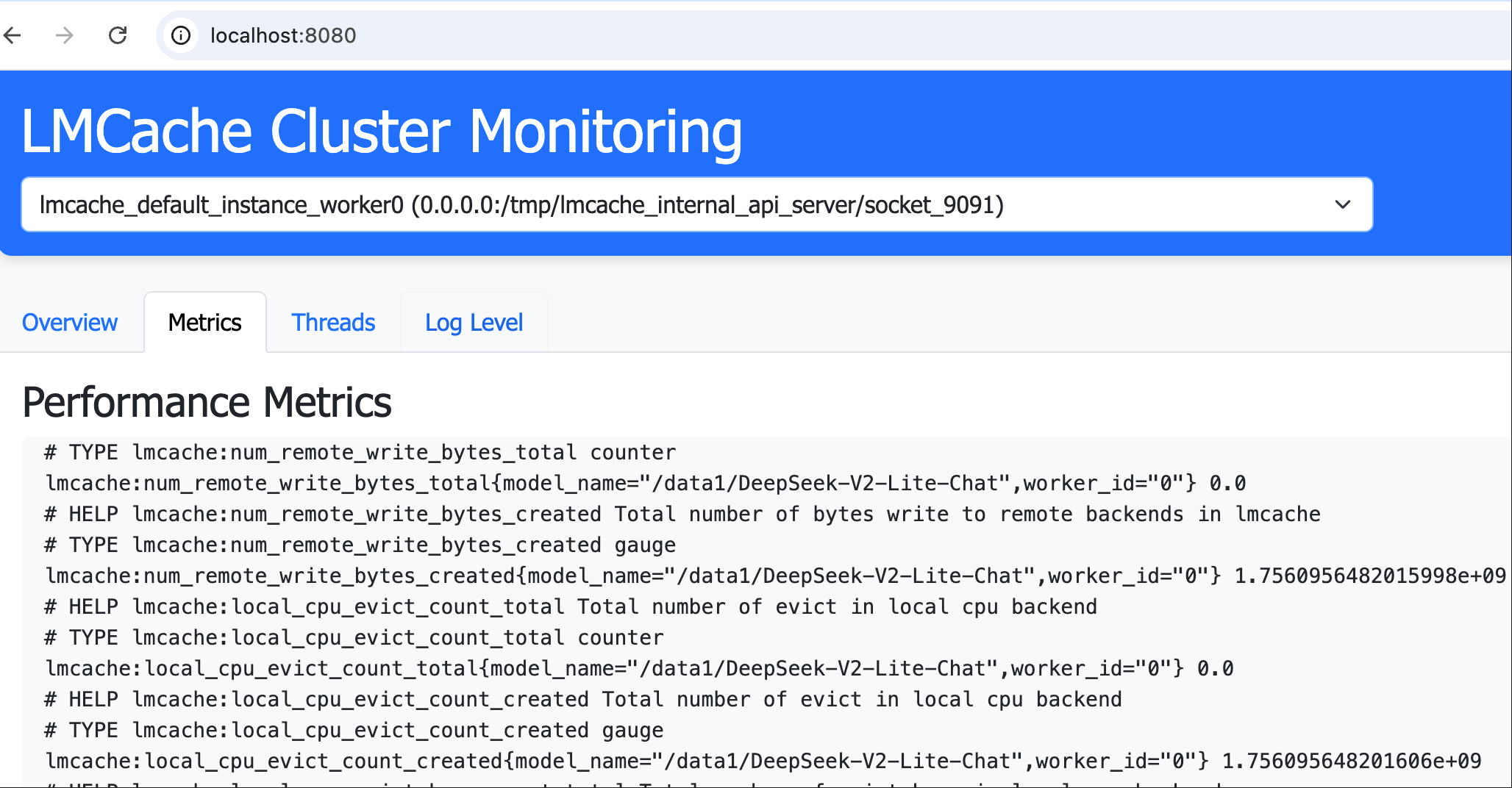 LMCache Frontend Dashboard