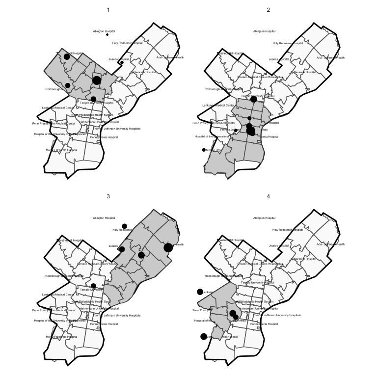 Geographic Markets Identified by Cluster Walktrap Algorithm