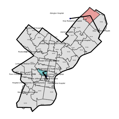 Hospitals Utilized Among FFS Medicare Beneficiaries from Select ZIP Codes