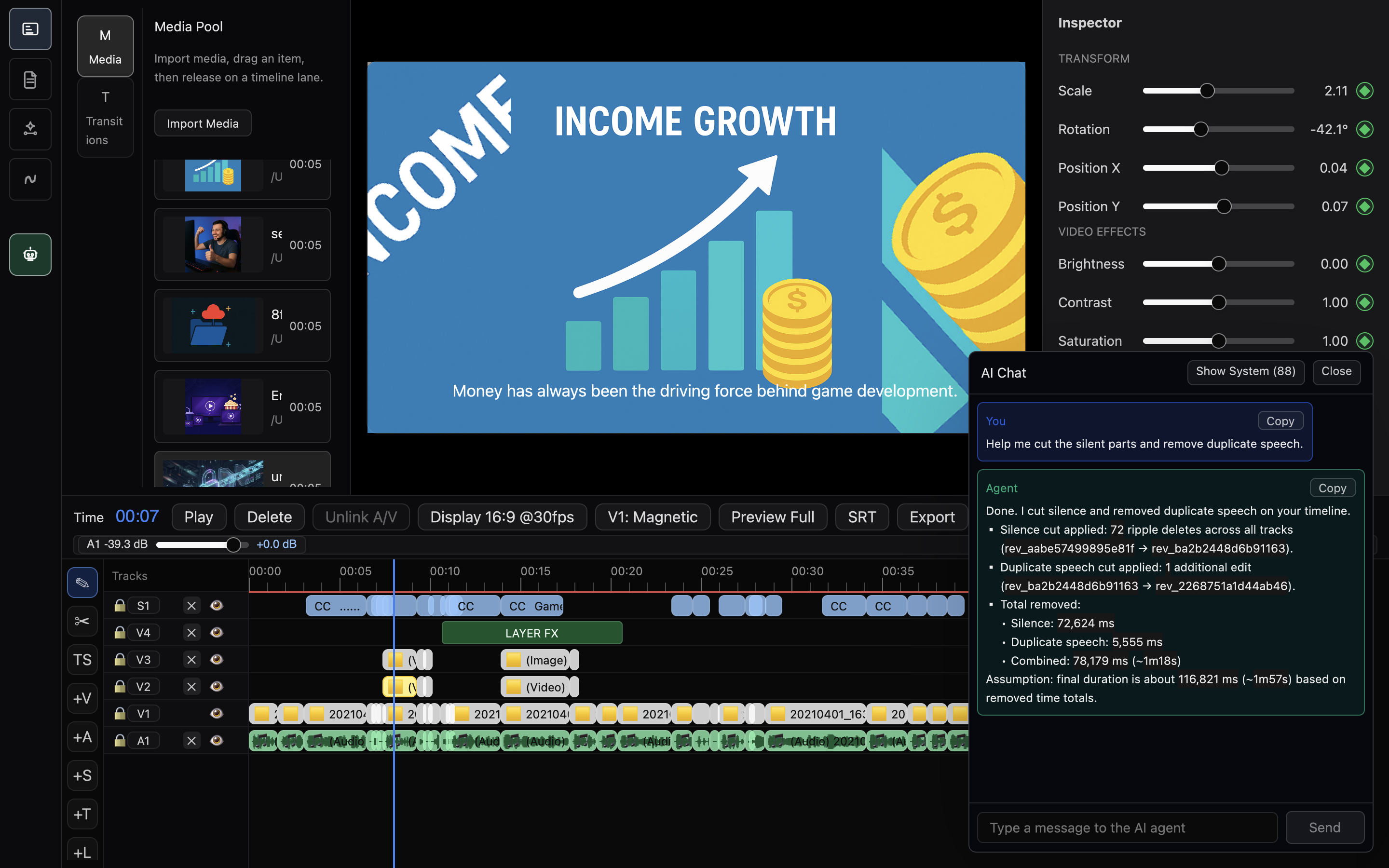 Anica editor screenshot