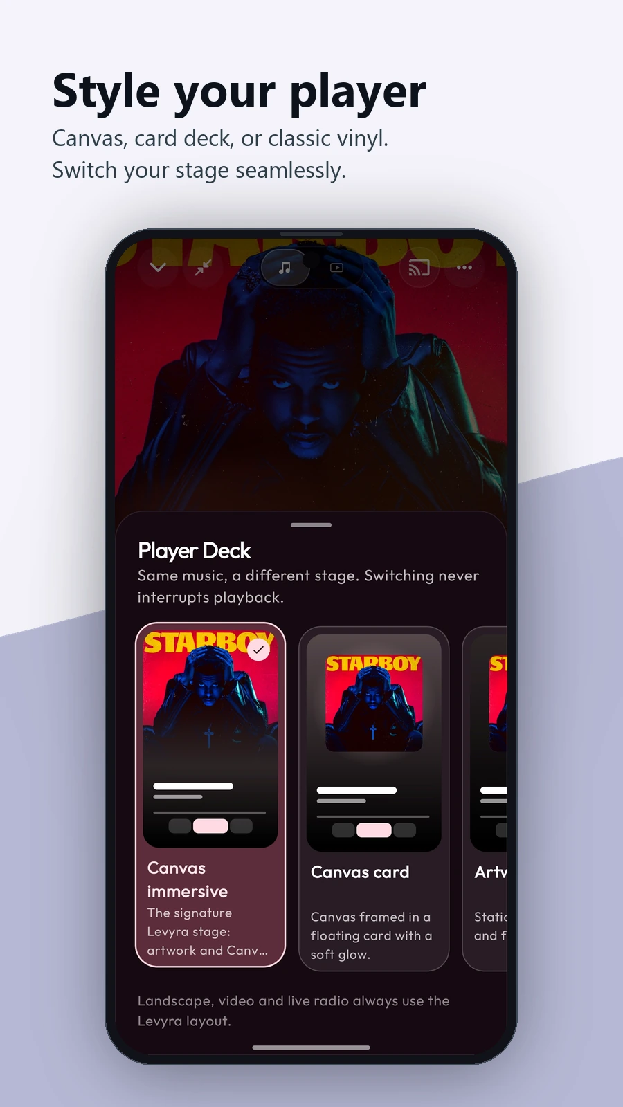 Levyra customizable player decks