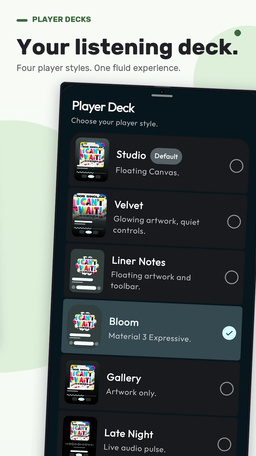 Levyra customizable player decks