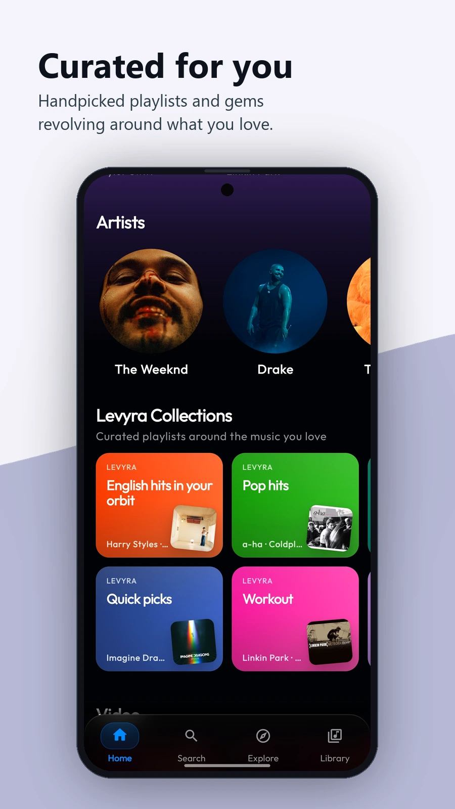 Levyra curated collections and playlists