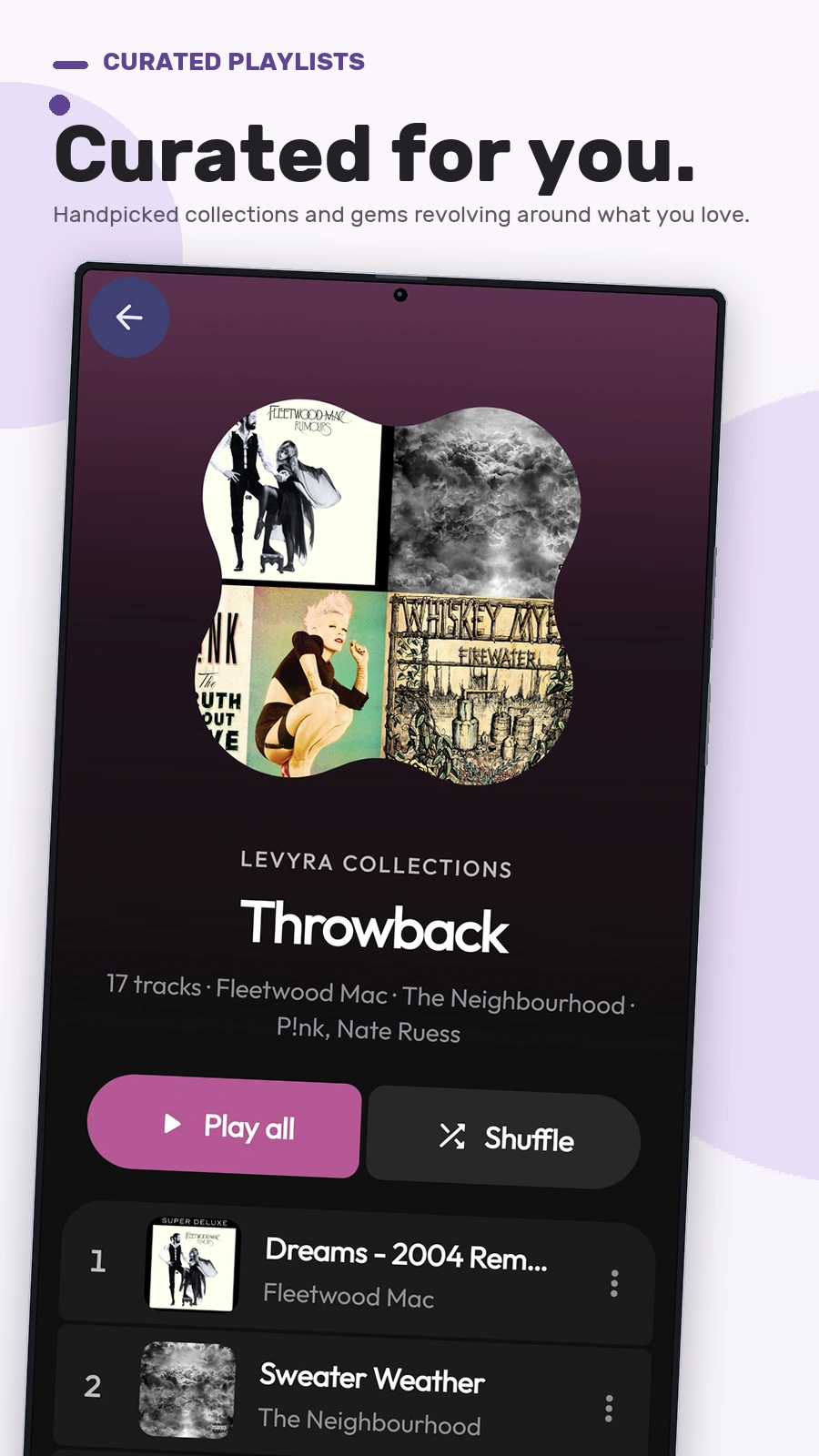 Levyra curated collections and playlists