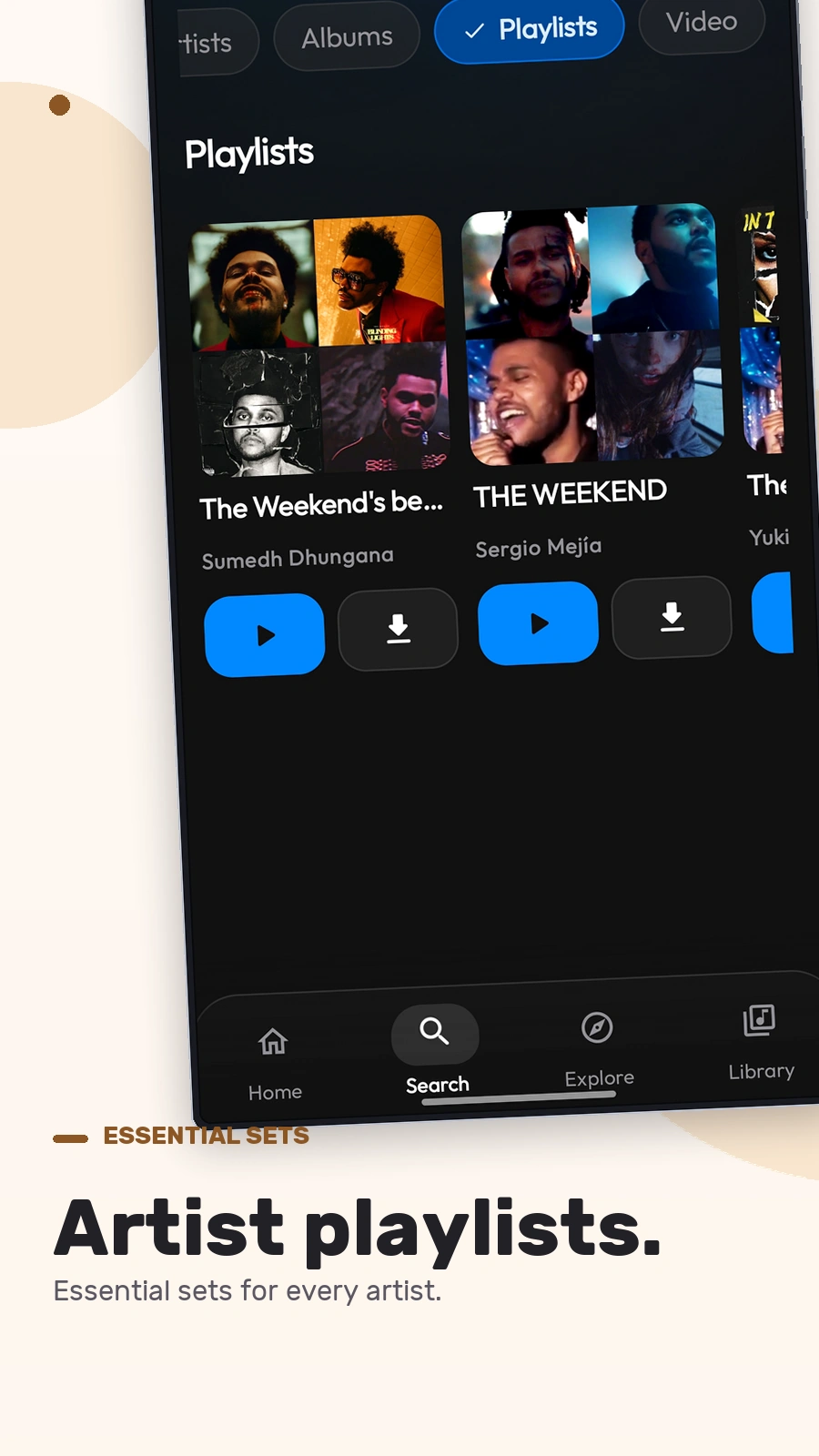Levyra artist playlists and collections