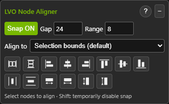 LVO Node Aligner toolbar