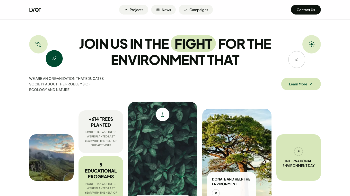 Tea Garden landing page preview