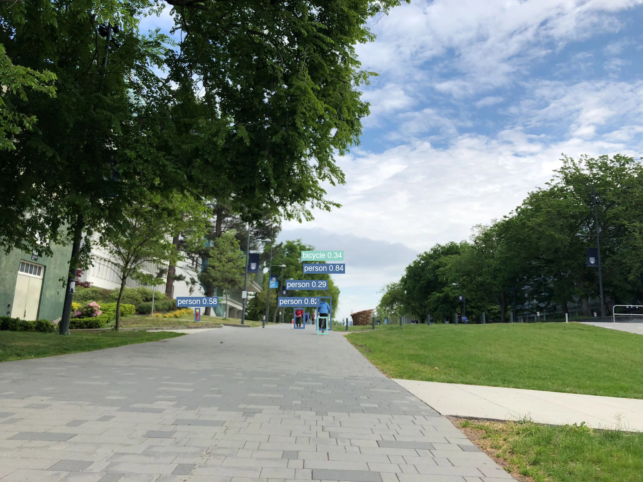 UBC campus YOLO object detection