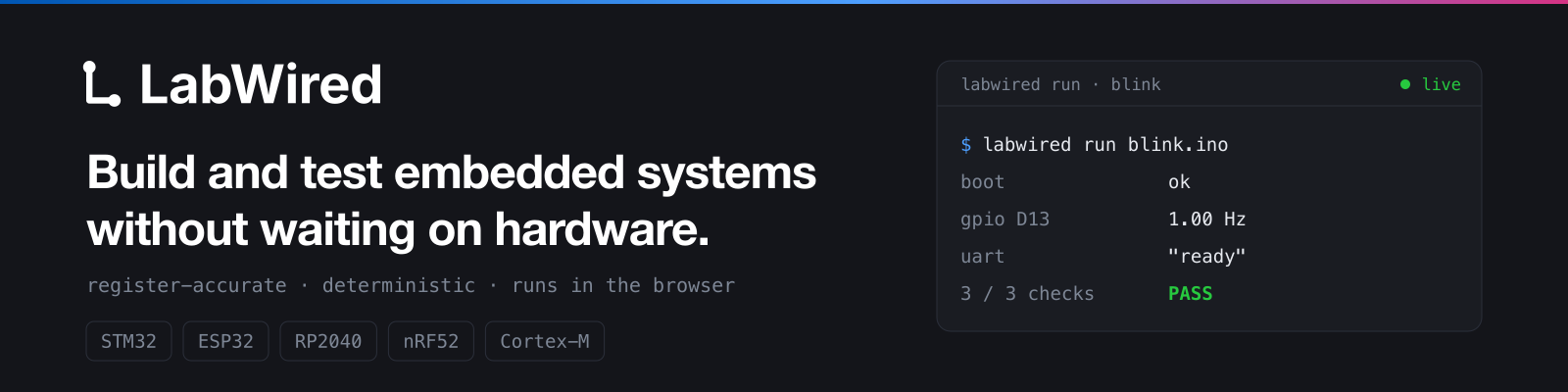 LabWired — build and test embedded systems without waiting on hardware
