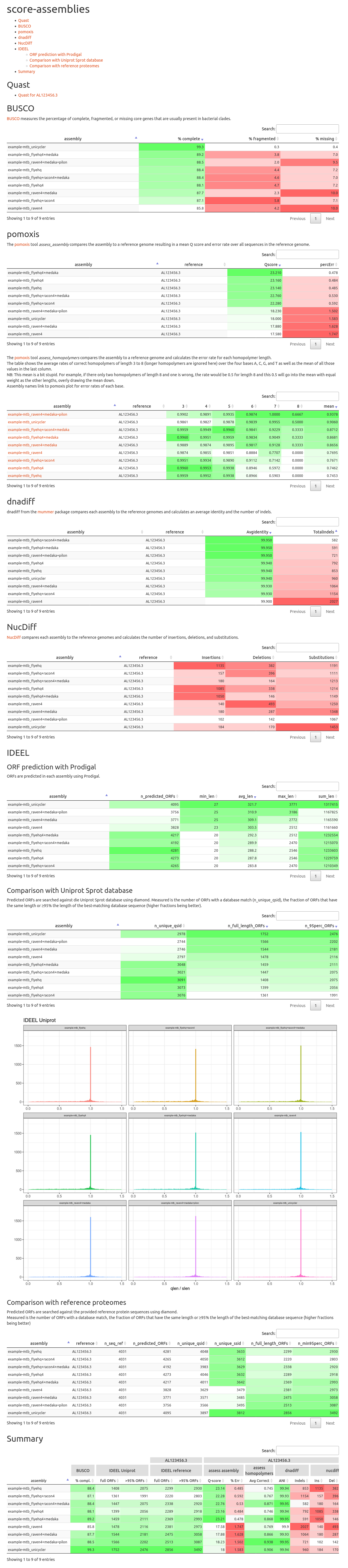 Example report