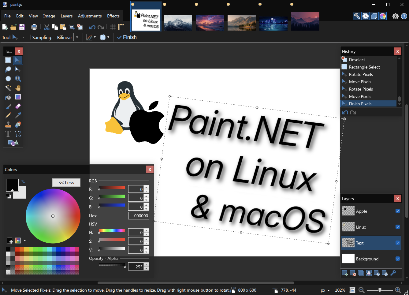 Desktop application