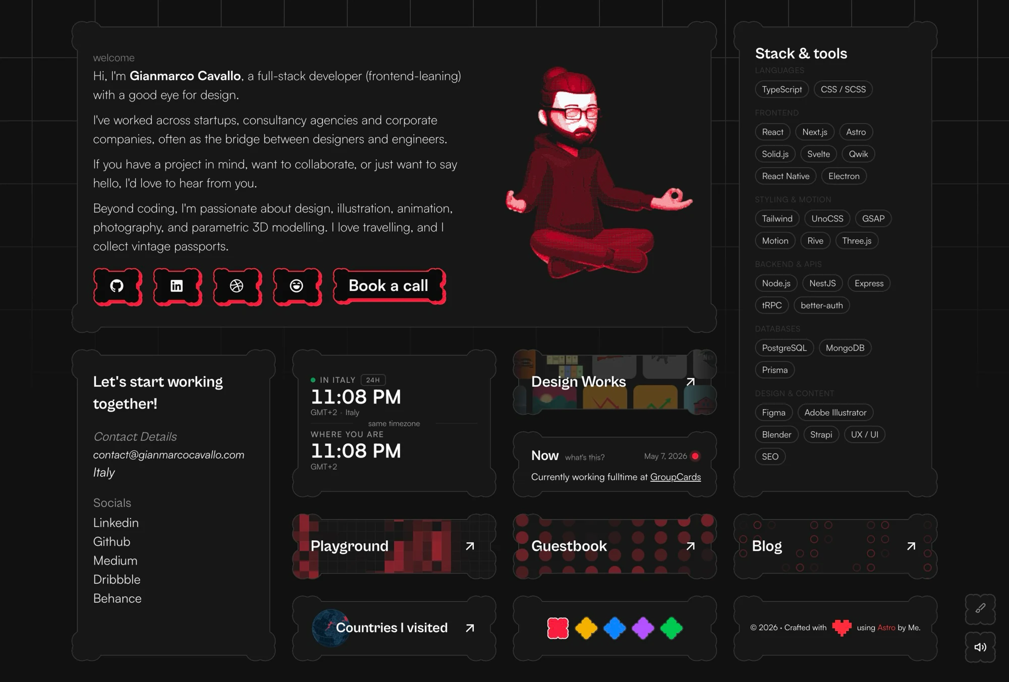 astro-bento-portfolio 网站模板截图