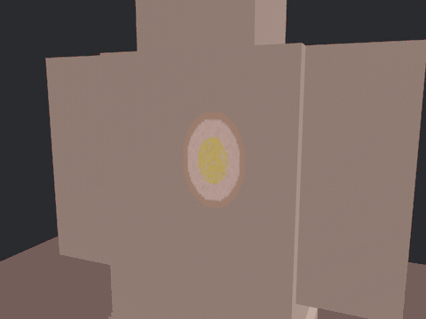 A torso cratered deeper with every hit until the cortex shows