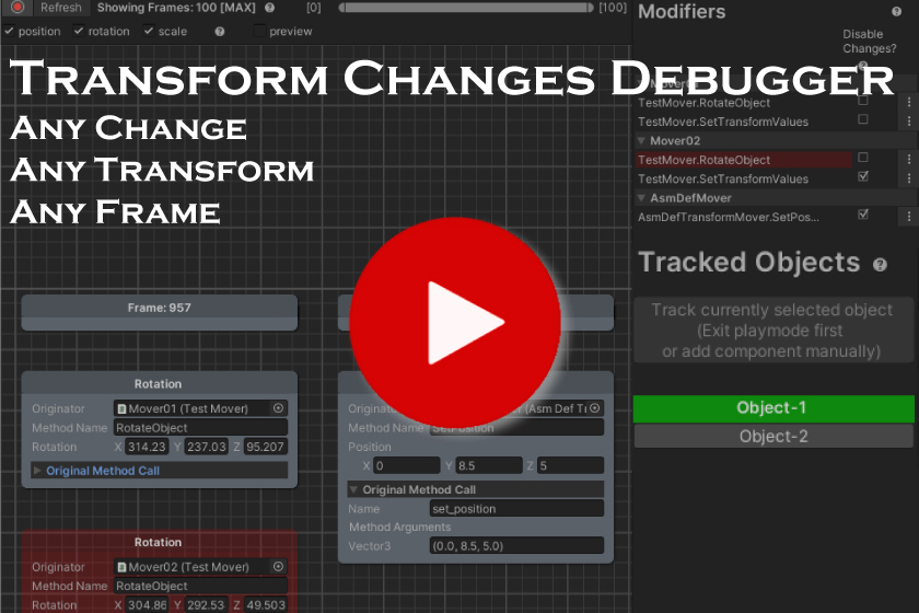 Visual Transform Changes Debugger