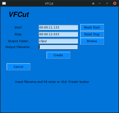 VFCut demo