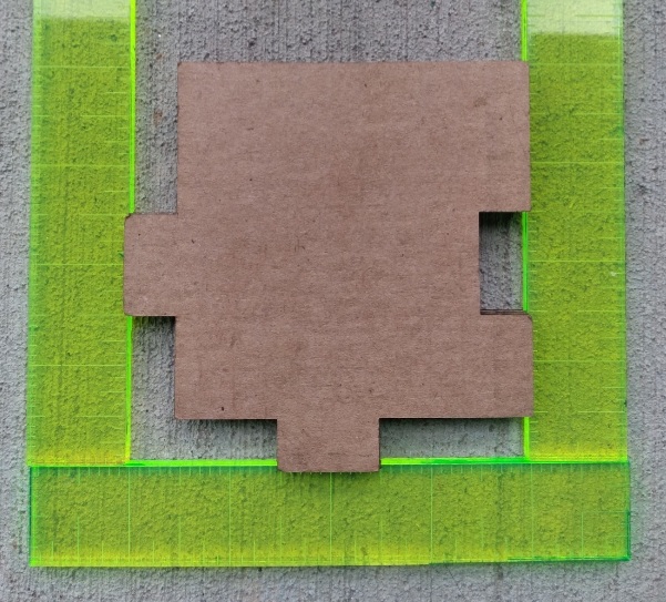 photograph of cardboard side of a cube