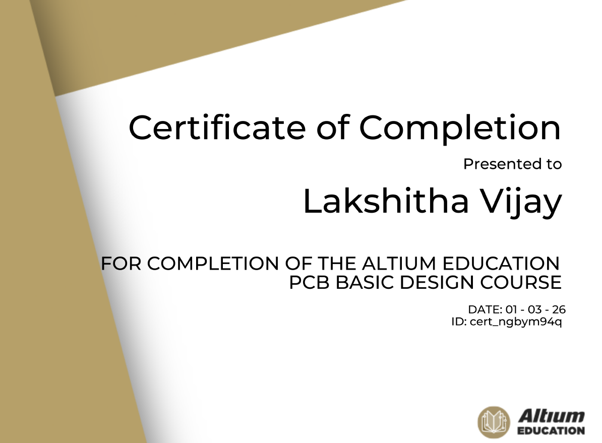 Altium Certificate