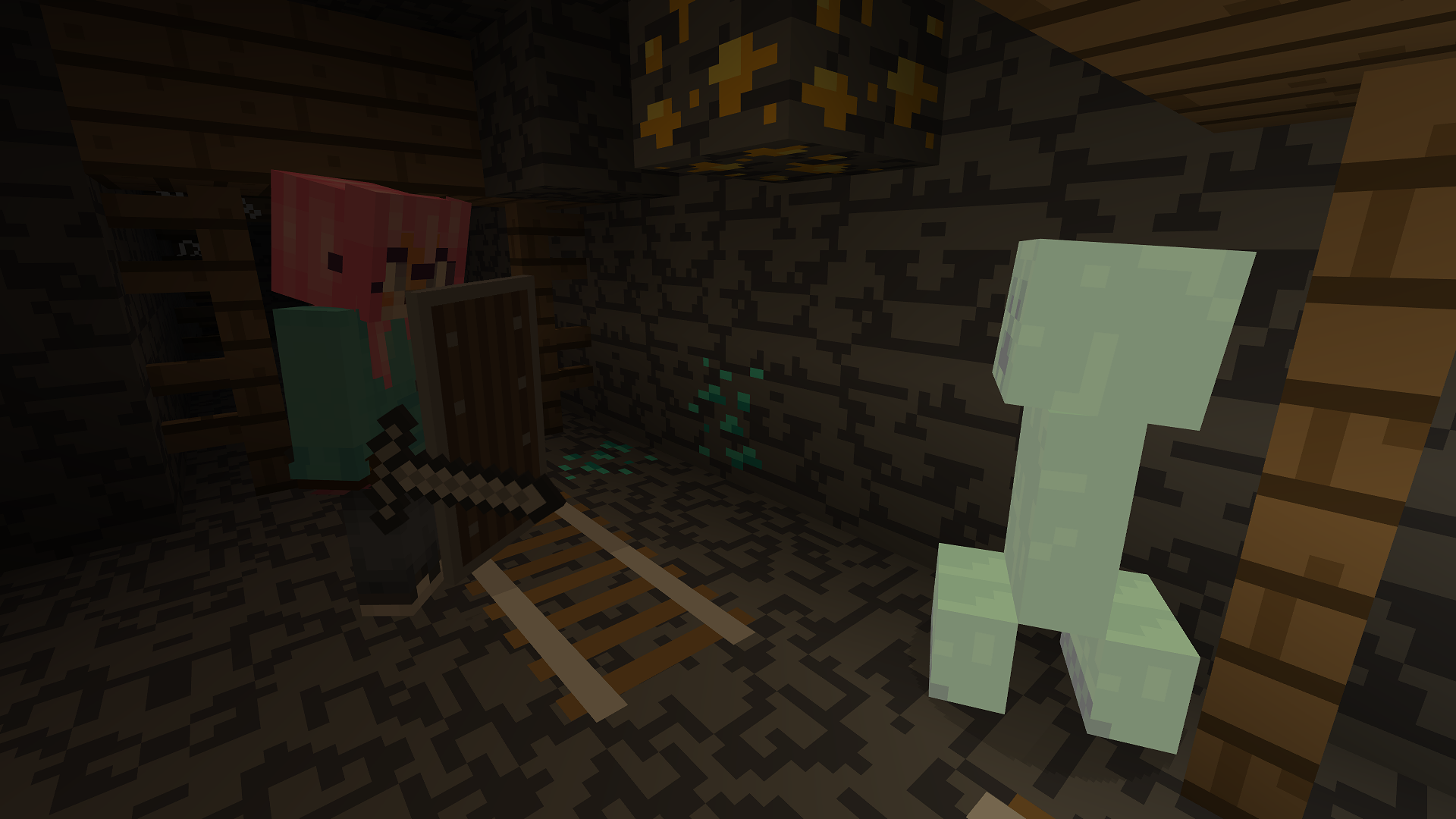 Quick! Need to protect myself from this Creeper!