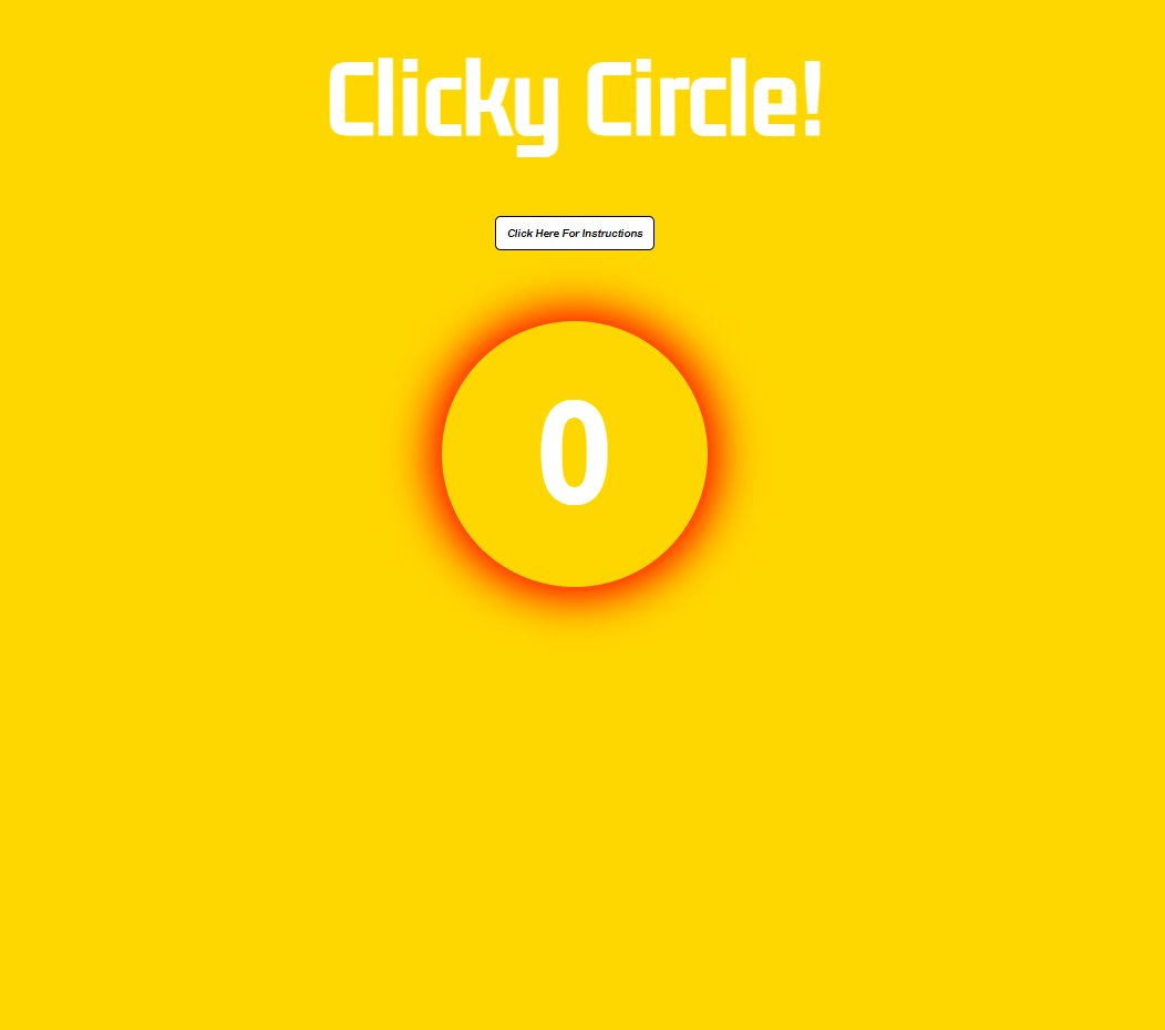 Screenshot of Clicky Circle Game
