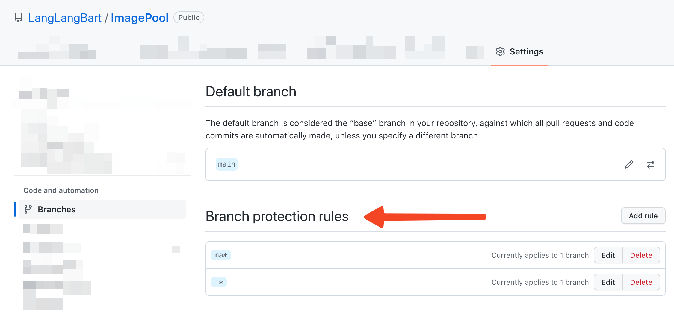 find-branchprotection-rules-for-default-branch-using-gh-api-graphql