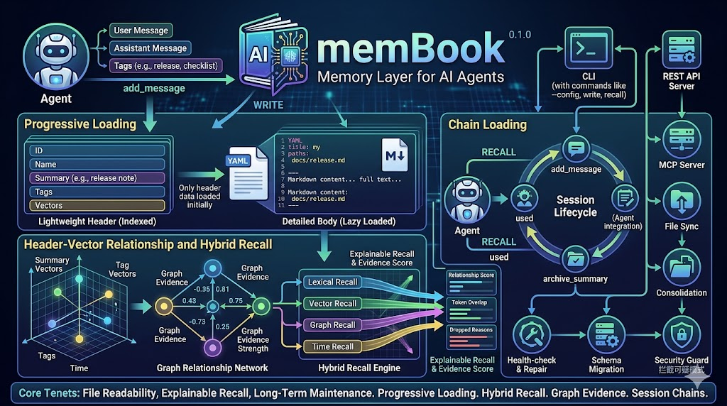 memBook 渐进式记忆架构图