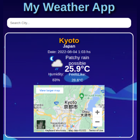 My Weather Web App