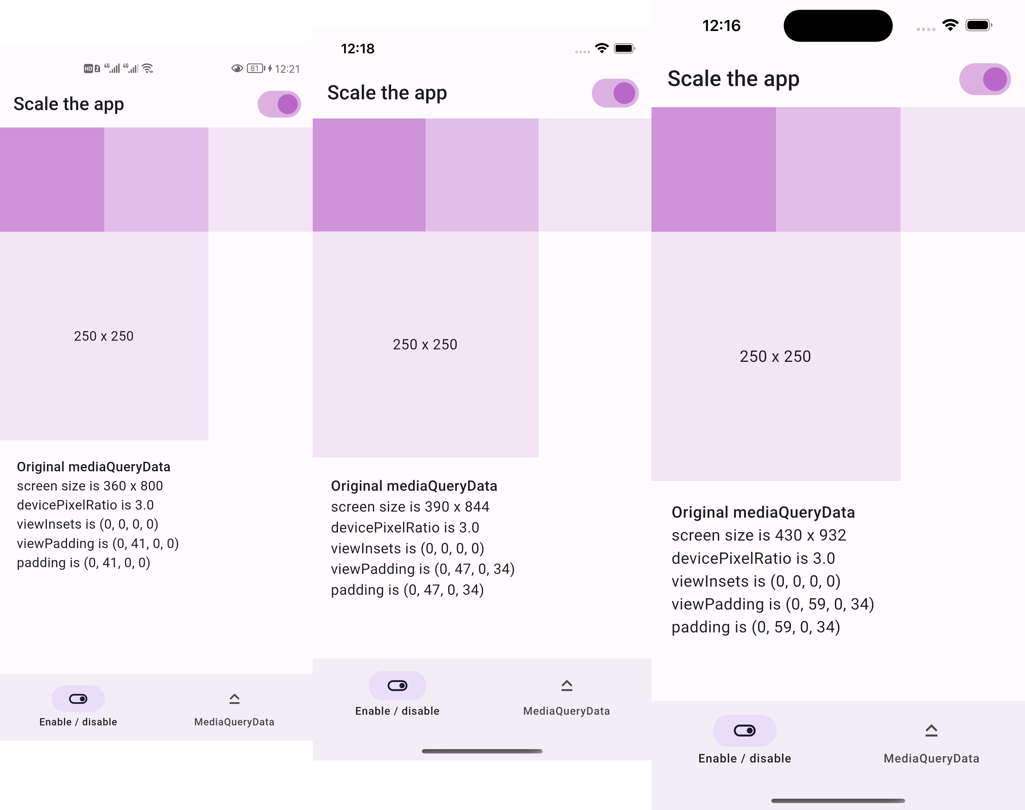 Scaled app Flutter Package