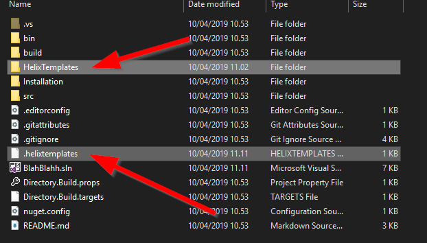 Relative module templates folder