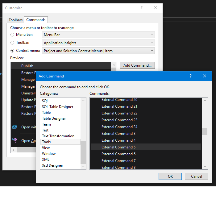 VS 2019 - Create new project dialog