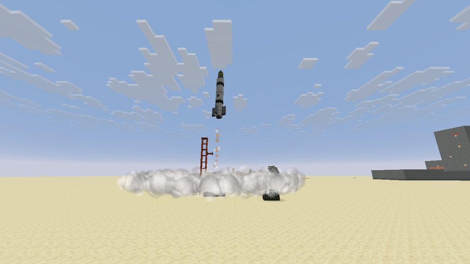 A missile lifting off from its launch silo in a cloud of exhaust