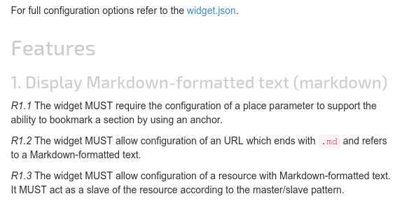 Illustration of the laxar-markdown-display-widget