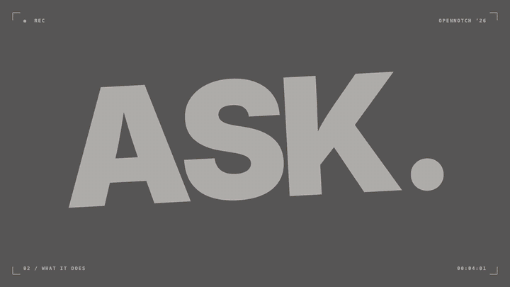 OpenNotch in motion: ask, approve, done — and all 14 modules