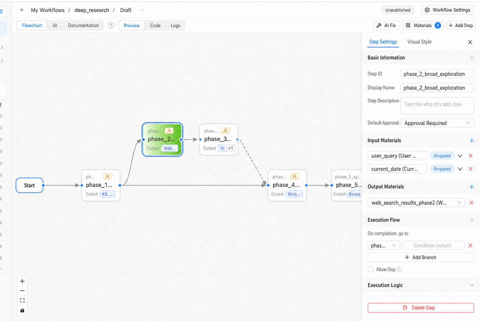 Manage converted and custom workflows after generation