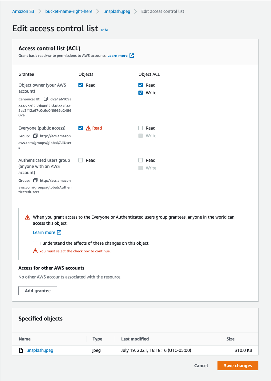 aws-s3-edit-acl