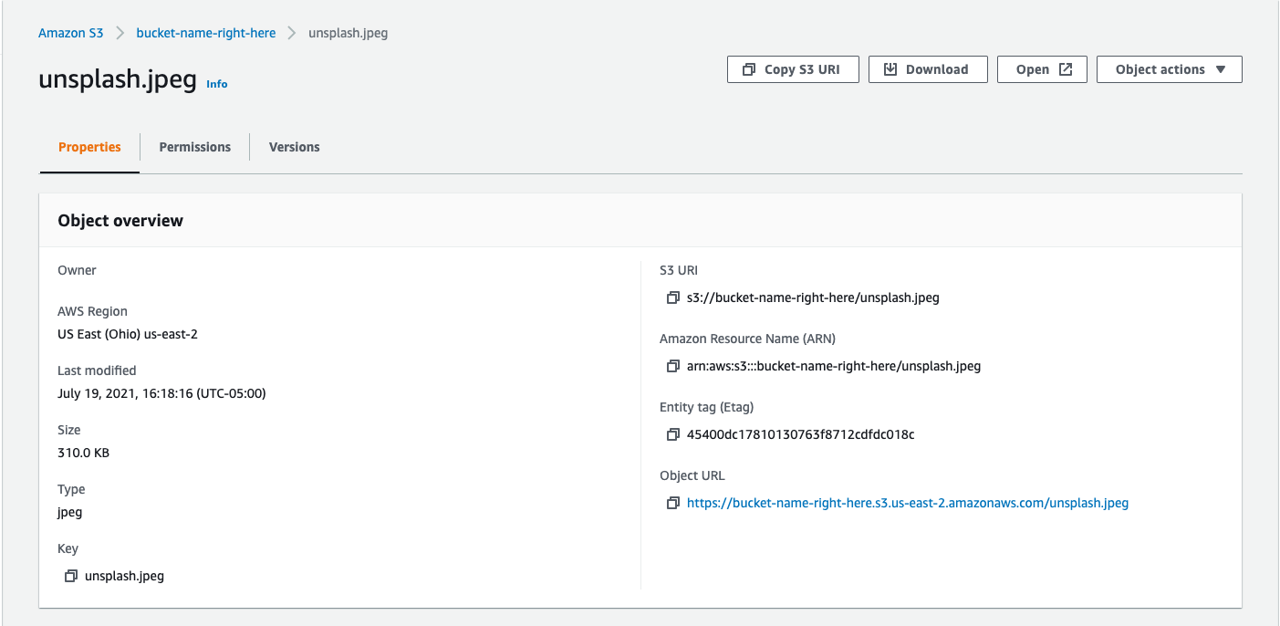 aws-s3-object-detail