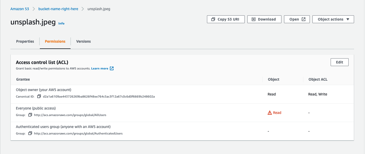aws-s3-object-permissions