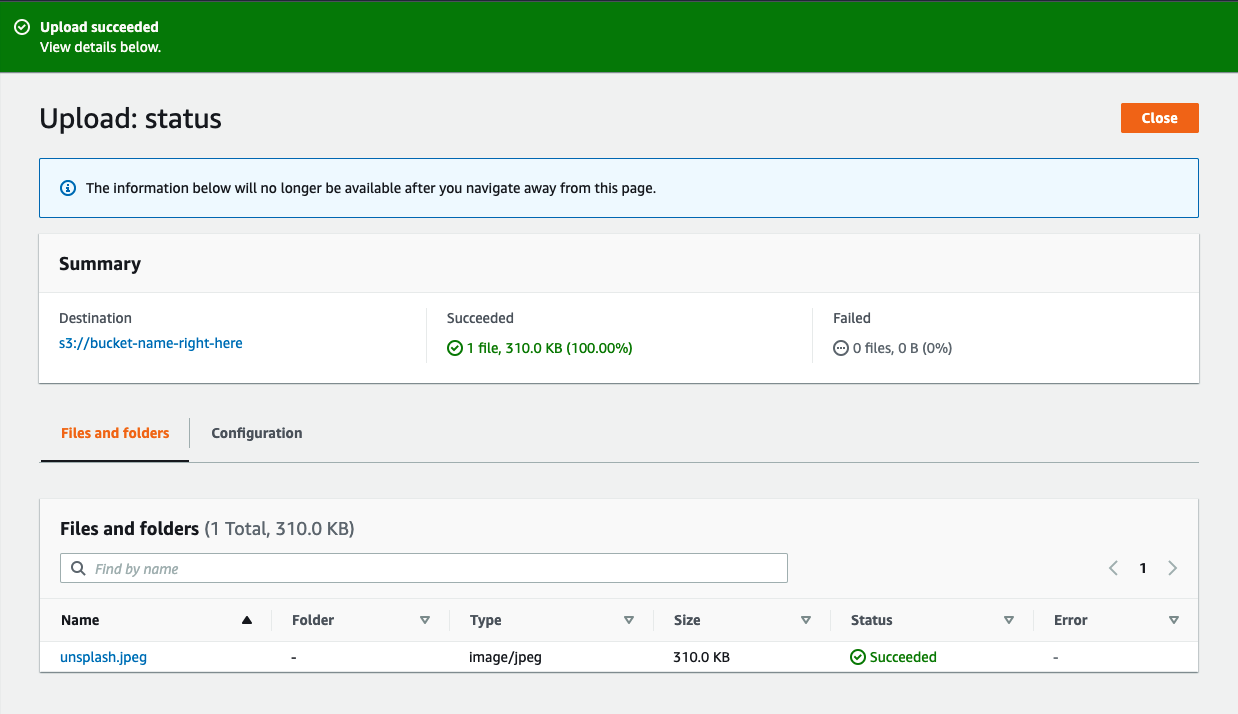 aws-s3-upload-status