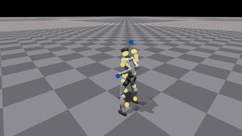 CR7 motion tracking after 5800 training iterations in simulation — source: LeCAR-Lab/ASAP repository