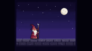 Animated Pixel Art Wizard in Canvas 2D