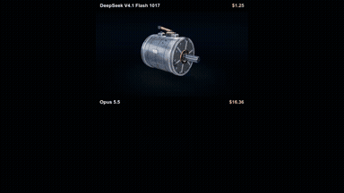 Cinematic 3D Tesla-Style Electric Motor Three.js Animation