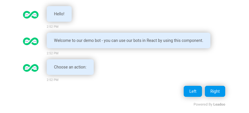 Leadoo In-Page bot demo