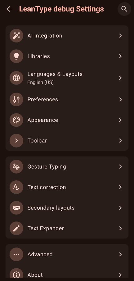 Screenshot 6 of LeanType Keyboard — opens full size