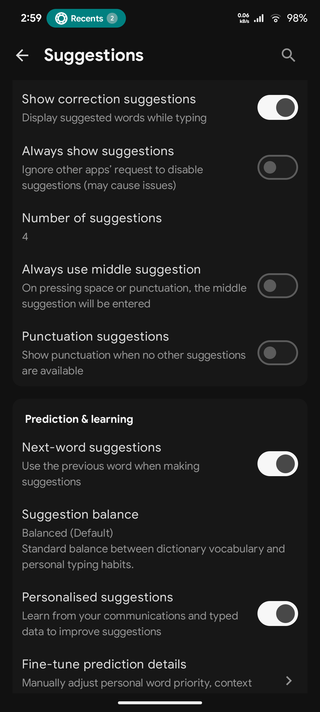 Suggestions & Correction