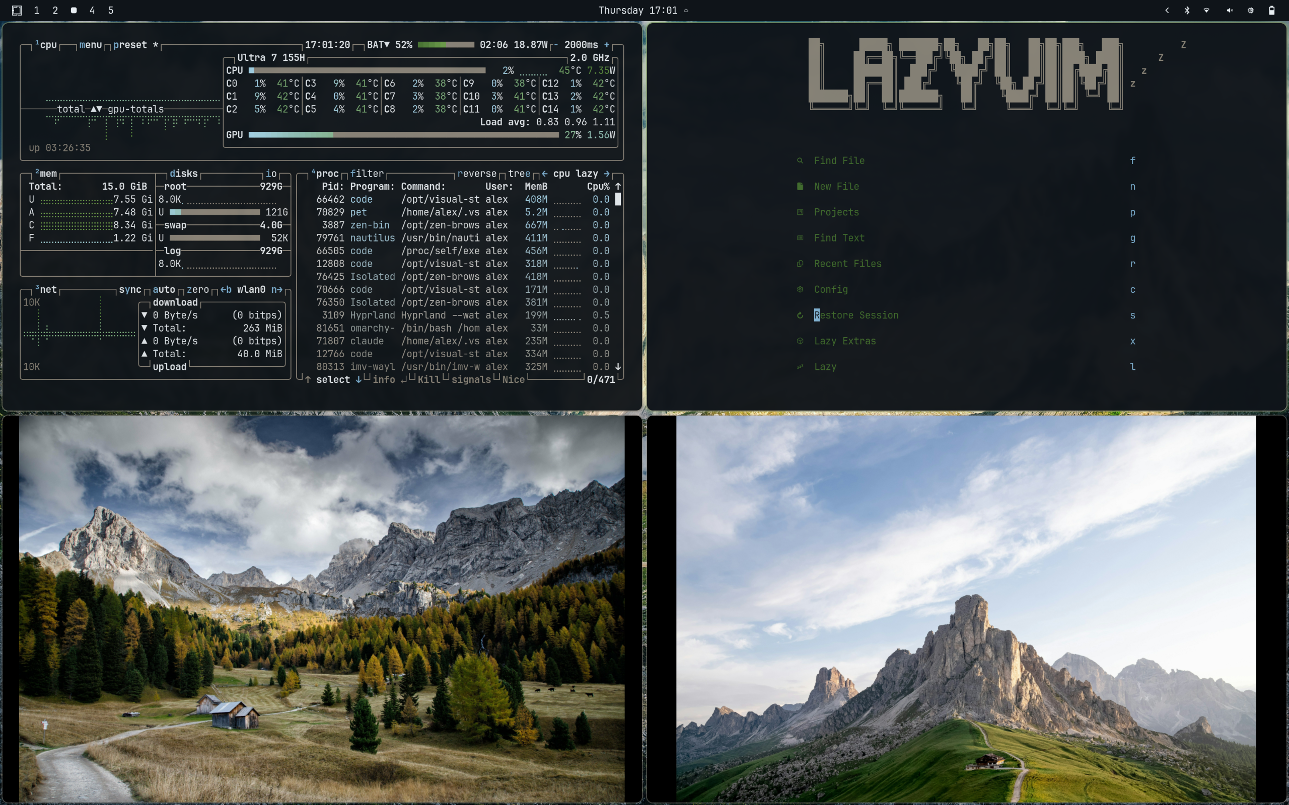 Dolomites Theme Preview
